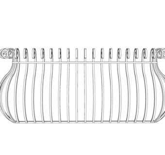 欧式铁艺围栏su模型