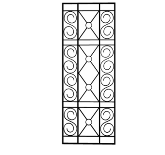现代铁艺隔断屏风su模型