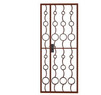 现代实木单开门su模型
