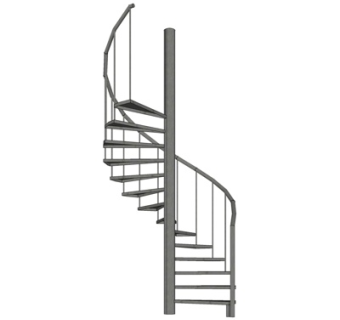 现代旋转楼梯su模型