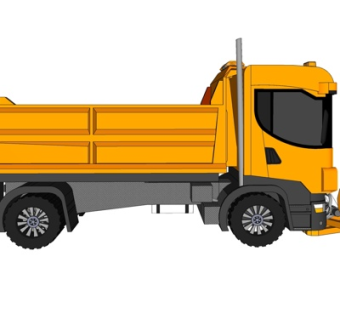 现代铣刨车su模型