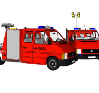 现代救护车su模型