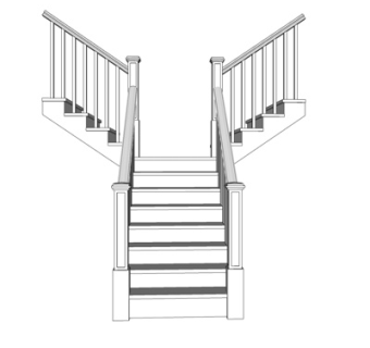 欧式瓷砖楼梯su模型