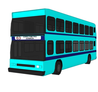 现代旅游巴士su模型