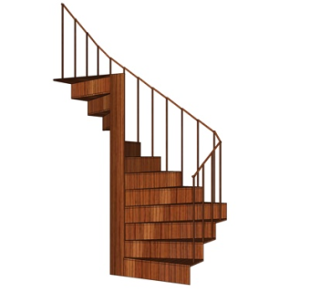 现代旋转楼梯su模型