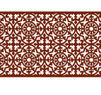 欧式雕花隔断屏风su模型