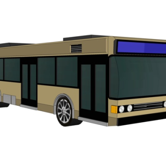 现代旅游巴士su模型