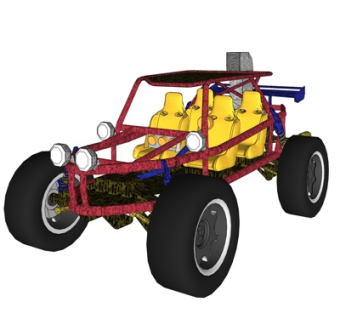 现代越野车su模型