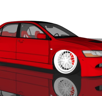 现代小汽车su模型