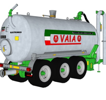 现代洒水车su模型