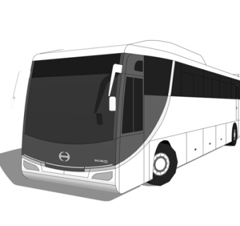 现代旅游巴士su模型