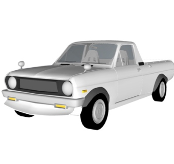 现代小汽车su模型