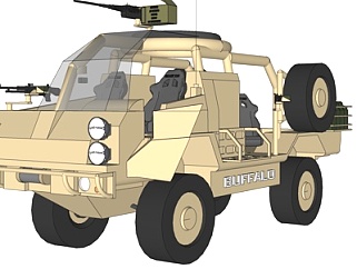 现代军用装甲车su模型