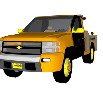 现代故障车su模型