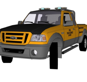 现代运输车su模型