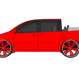 现代故障车su模型