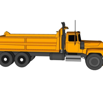 现代铣刨车su模型