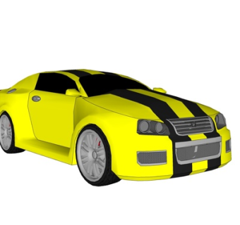 现代跑车su模型