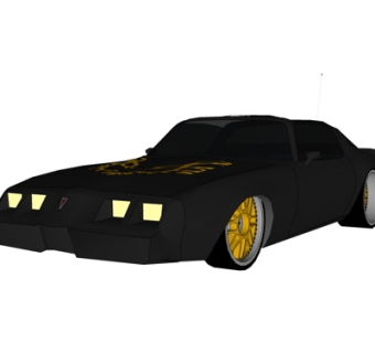 现代跑车su模型