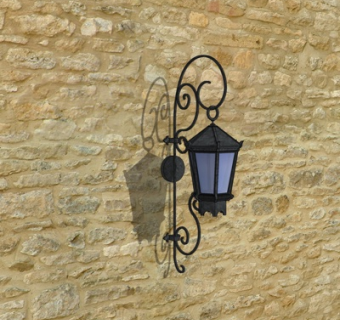 欧式铁艺壁灯su模型