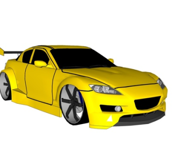 现代跑车su模型