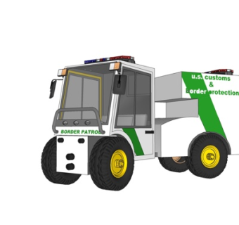 现代警车su模型