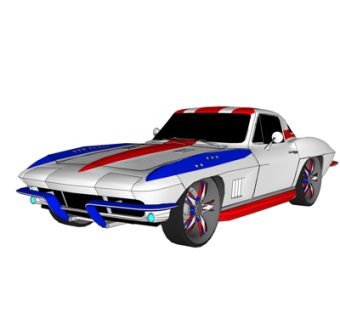 现代跑车su模型