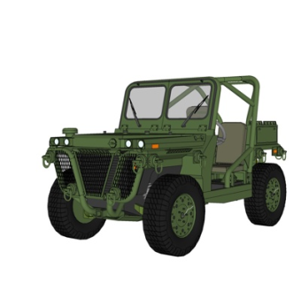 现代越野车su模型