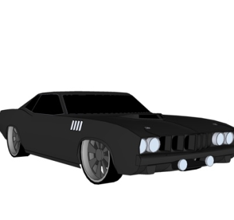 现代跑车su模型