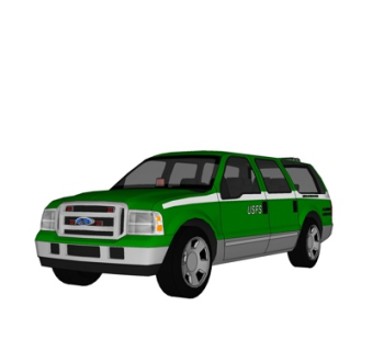 现代警车su模型