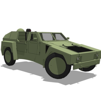 现代军用战车su模型