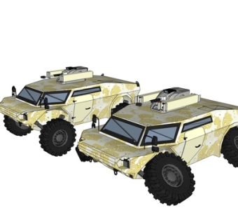 现代两栖登陆战车su模型