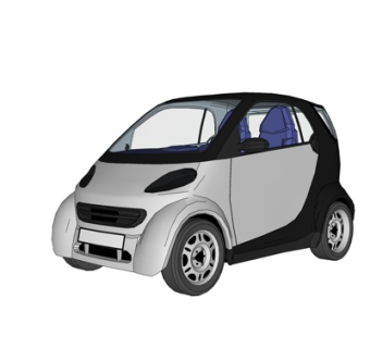 现代代步车su模型