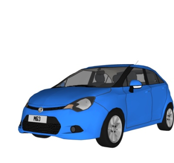 现代代步车su模型