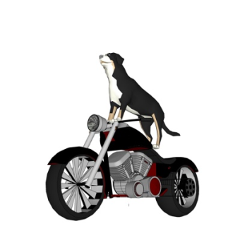 现代摩托车su模型