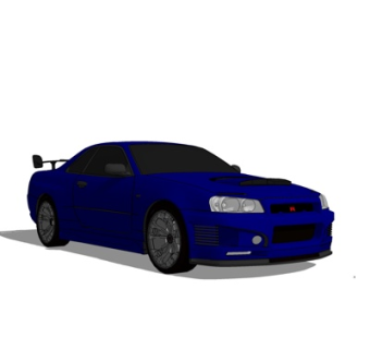 现代跑车su模型