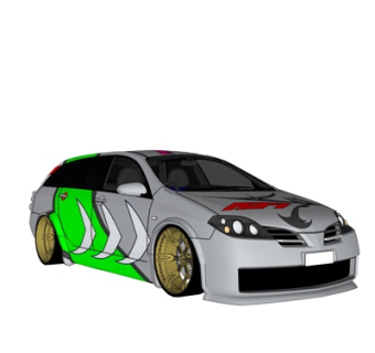 现代跑车su模型