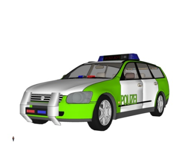 现代警车su模型