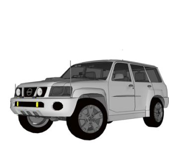 现代运动型多用途汽车su模型