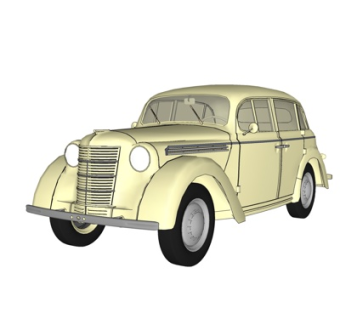 现代老爷车su模型