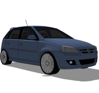 现代家用汽车su模型