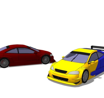 现代跑车su模型