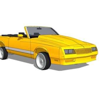 现代敞篷跑车su模型