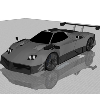 现代跑车su模型