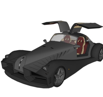 现代跑车su模型