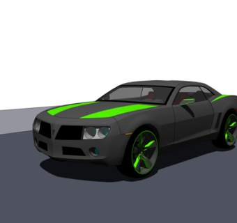 现代跑车su模型