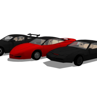 现代跑车su模型