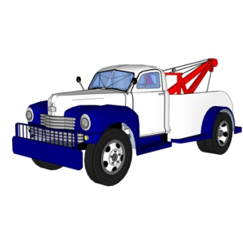 现代拖车su模型