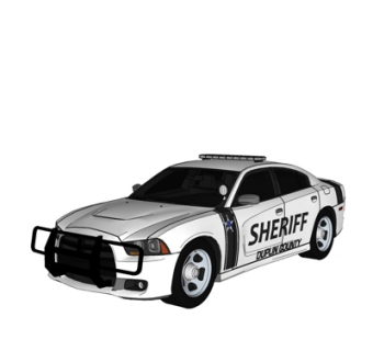 现代警车su模型