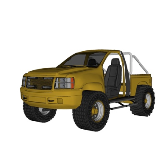 现代越野车su模型